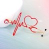 Medische broche - elektrocardiogram / stethoscoop / hart - met kristalBroches