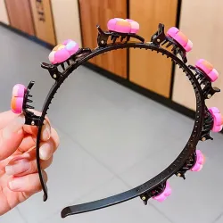 Kleurrijke hoofdband - met te openen decoratieve bloemen / fruit / tekenfilmdierenHaarspelden