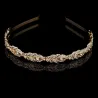Luxurious crystal tiara - headband - flower leaf patternHair
