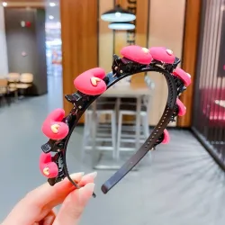 Kleurrijke hoofdband - met te openen decoratieve bloemen / fruit / tekenfilmdierenHaarspelden