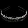 Luxurious crystal tiara - headband - flower leaf patternHair
