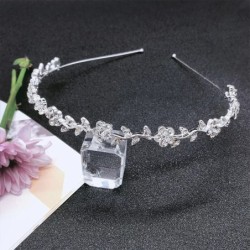 Luxe tiara - kristallen hoofdband - bloemen / bladerenHaar