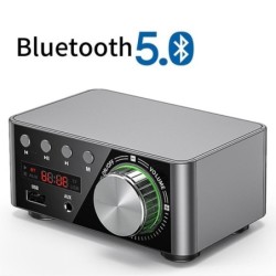 Mini digitale versterker - klasse D - HiFi - Bluetooth 5.0 - Tpa3116 - 50W*2 - USB - AUX - INAudio