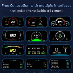 Autonavigatie - boordcomputer - OBD2 - GPS - snelheidsmeter - head-up displayDiagnose