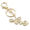 Gouden sleutelhanger - Crystal LOVE-lettersSleutelhangers