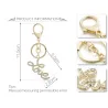 Gouden sleutelhanger - Crystal LOVE-lettersSleutelhangers