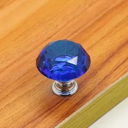 Elegante meubelknoppen - glas ruitvormMeubels