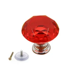 Elegante meubelknoppen - glas ruitvormMeubels