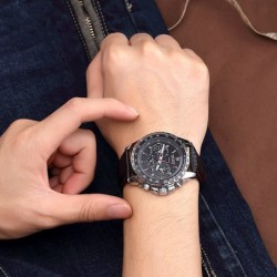 Fashionable men's watch - Quartz - waterproof - leather strapWatches