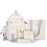 Backpack - pencil case - shoulder bag - handbag - with animal pendant keychain - 4 pieces setSets
