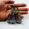 Metalen lamp - zandloper - sleutelhangerSleutelhangers