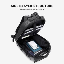 Modieuze rugzak - 15,6 inch laptoptas - antidiefstalslot - USB-oplaadpoort - waterdichtRugzakken