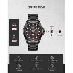 NAVIFORCE - luxe sporthorloge - Quartz - kalender - waterdichtHorloges