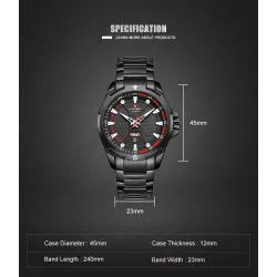 NAVIFORCE - luxe sporthorloge - Quartz - kalender - waterdichtHorloges