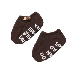 Katoenen babysokjes - antislip - bedrukte letters - cartoondecoratieKleding