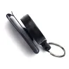 Metalen uitschuifbare sleutelhanger - clip - badgehouder - met staaldraadSleutelhangers