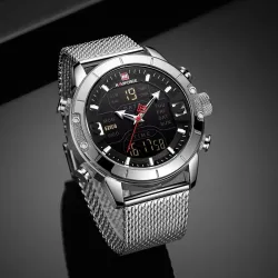 NAVIFORCE - luxe sporthorloge - quartz - digitaal - analoog dubbel display - waterdichtHorloges