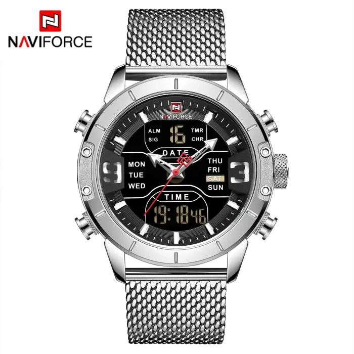 NAVIFORCE - luxe sporthorloge - quartz - digitaal - analoog dubbel display - waterdichtHorloges