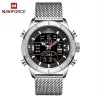 NAVIFORCE - luxe sporthorloge - quartz - digitaal - analoog dubbel display - waterdichtHorloges