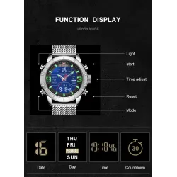 NAVIFORCE - luxe sporthorloge - quartz - digitaal - analoog dubbel display - waterdichtHorloges