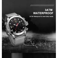 NAVIFORCE - luxe sporthorloge - quartz - digitaal - analoog dubbel display - waterdichtHorloges