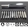 Schroevendraaierset - S2 staal - 1/4 zeskant - magnetische handgreep - bits - U-type - Y-type - ster - driehoekBits & boren