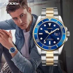 SINOBI - klassiek sport quartz horloge - lichtgevende wijzerplaat - roestvrij staalHorloges