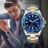 SINOBI - klassiek sport quartz horloge - lichtgevende wijzerplaat - roestvrij staalHorloges