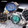 SINOBI - klassiek sport quartz horloge - lichtgevende wijzerplaat - roestvrij staalHorloges