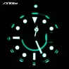 SINOBI - klassiek sport quartz horloge - lichtgevende wijzerplaat - roestvrij staalHorloges