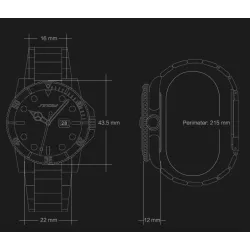 SINOBI - klassiek sport quartz horloge - lichtgevende wijzerplaat - roestvrij staalHorloges