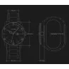 SINOBI - klassiek sport quartz horloge - lichtgevende wijzerplaat - roestvrij staalHorloges