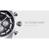 SINOBI - elegant multifunctioneel quartz horloge - chronograaf - leren bandHorloges