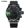 SINOBI - modieus quartz horloge - siliconen band - metaaldraadHorloges