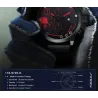 SINOBI - modieus quartz horloge - siliconen band - metaaldraadHorloges