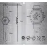 SINOBI - modieus quartz horloge - siliconen band - metaaldraadHorloges