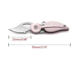 Mini opvouwbaar zakmes - roestvrij staal - bladvormMultitool & Zakmes