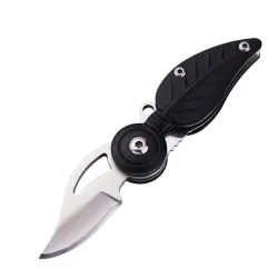 Mini opvouwbaar zakmes - roestvrij staal - bladvormMultitool & Zakmes