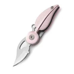 Mini opvouwbaar zakmes - roestvrij staal - bladvormMultitool & Zakmes