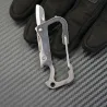 Multifunctioneel minimes - met flesopener / karabijnhaak - roestvrij staalMultitool & Zakmes