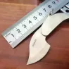 Mini zakmes - opvouwbaar - met sleutelring - roestvrij staal - bladvormMultitool & Zakmes