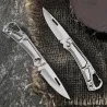 Mini opvouwbaar mes - met karabijnhaak - roestvrij staalMultitool & Zakmes