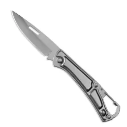 Mini opvouwbaar mes - met karabijnhaak - roestvrij staalMultitool & Zakmes
