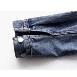 Vintage kort spijkerjack - met diamanten / gatenJassen