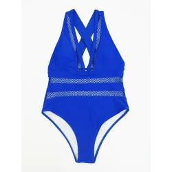 Sexy badpak uit één stuk - met push up - netdecoratieBadkleding