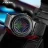 SINOBI - creatief quartz horloge - kleurrijke wijzerplaat - roestvrijstalen mesh bandHorloges