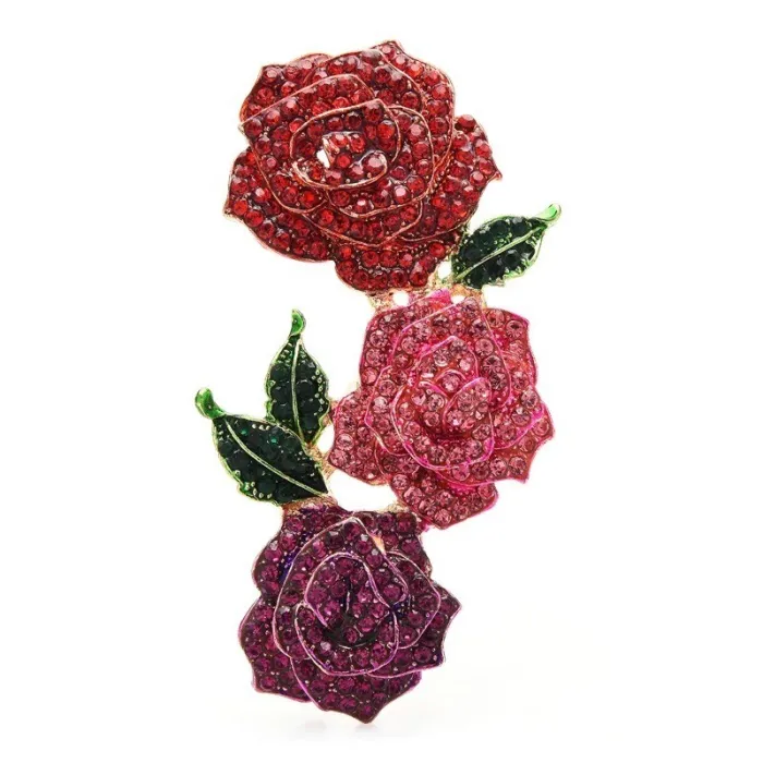 Luxe broche - grote kristallen bloemenBroches