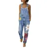 Zomer lange jumpsuit - jeans romper - bloemen bedruktJumpsuits