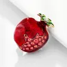 Elegante broche met rode granaatappelBroches