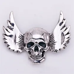 Punk style brooch - skull / wingsBrooches